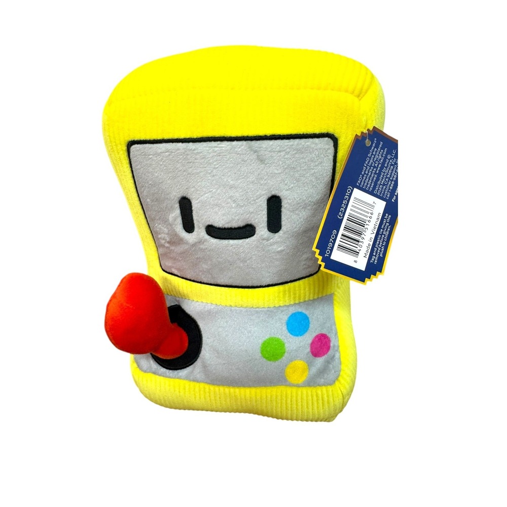 FAO Schwarz Yellow Arcade Game Plush Retro Video Game Stuffed Toy NEW - Picture 6 of 6
